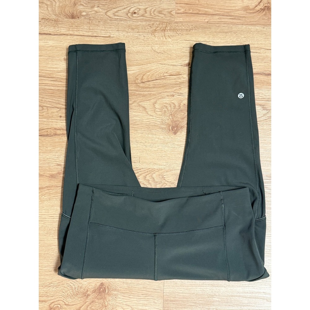 Lululemon Speed Up Crop 21'' inseam Leggings Evergreen Size 10 Pockets